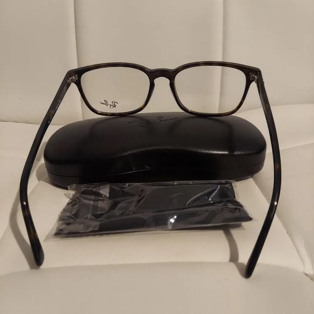 Ray-Ban RX5418 56-19-150 Women's Black Havana Full Square 56mm Eyeglasses NWOT